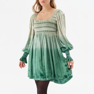 NWT UO Velvet Ombré Rhinestone Bohemian Dress